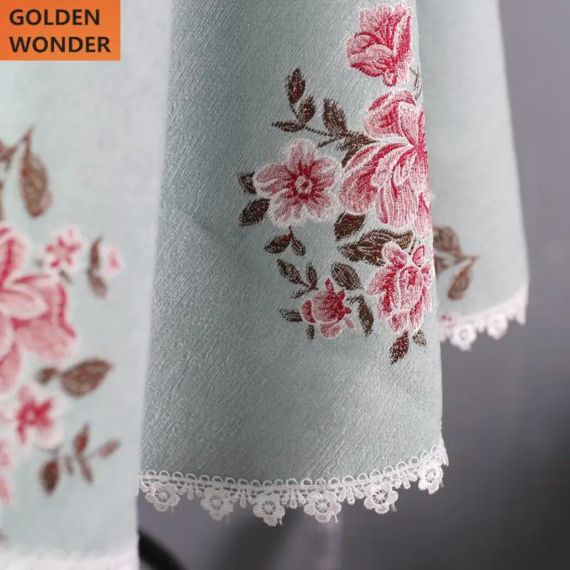 Beautiful Rose Cheney Round Tea Table Cloth Coffee Cover Flower Tulle Home Decoration Chinese cloth | Дом и сад