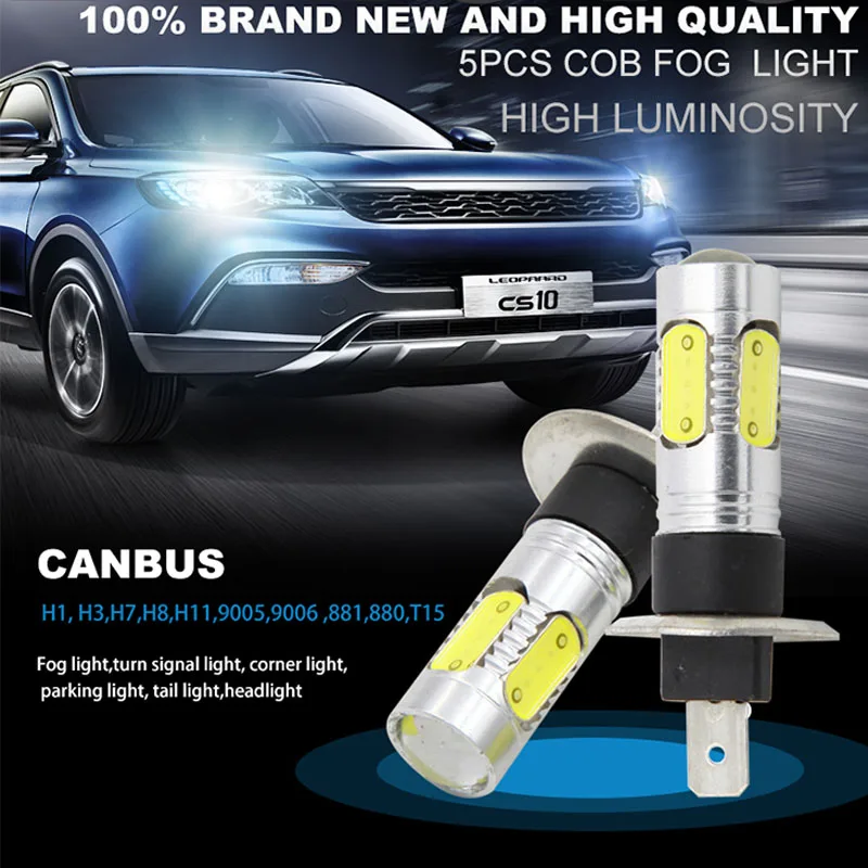 RXZ Противотуманные фары автомобиля H1 H3 H7 H8 H11 9005/HB3 9006/HB4 880 881 7 5 Вт светодио дный
