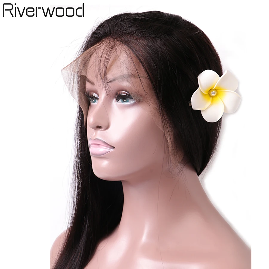 Перуанские волосы прямые человеческие на кружеве парики 150% плотность