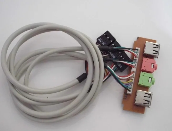 Настольный компьютер DIY хост случае спереди I/O панель USB 3 5 аудио микрофон