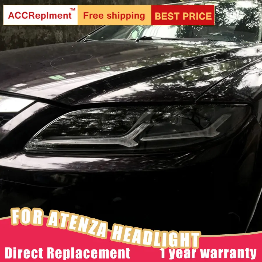 2 шт. светодиодный фары для Mazda 6 Atenza 2003-2008 светодиодный автомобильный фонарь ангельские глазки светодиодный комплект противотуманных фар Светодиодный дневные ходовые огни