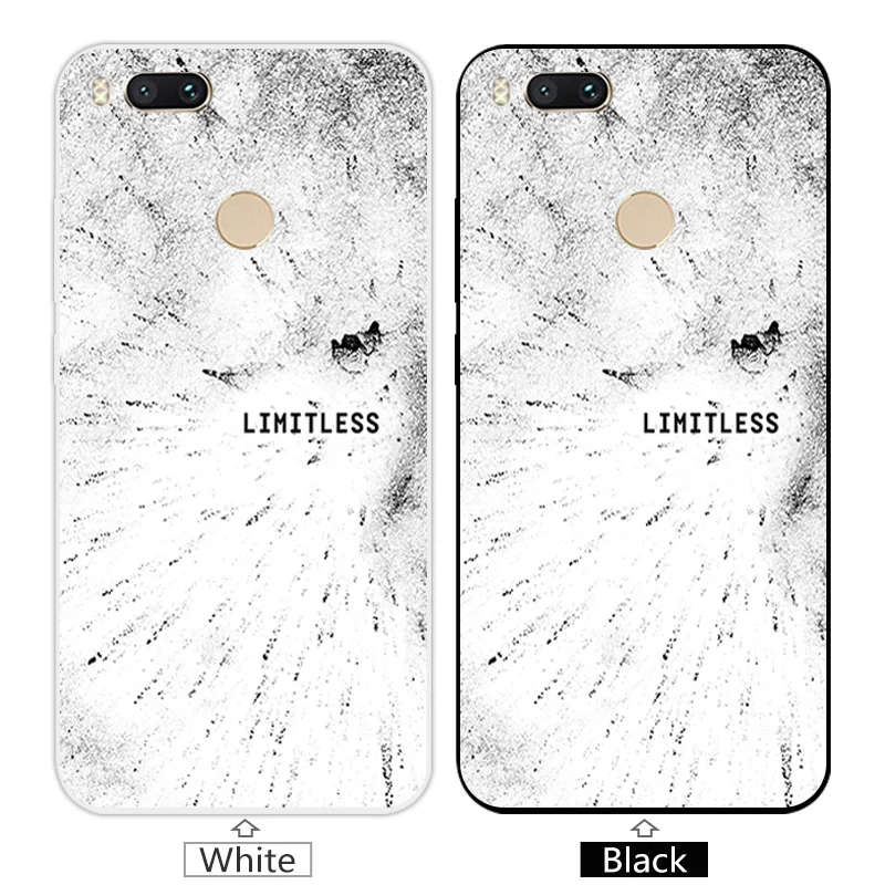 For Xiomi Mi A1 Cases Silicone for Xiaomi Black Back Matte Stone Cover Soft TPU Transparent Shell 5x Coque |