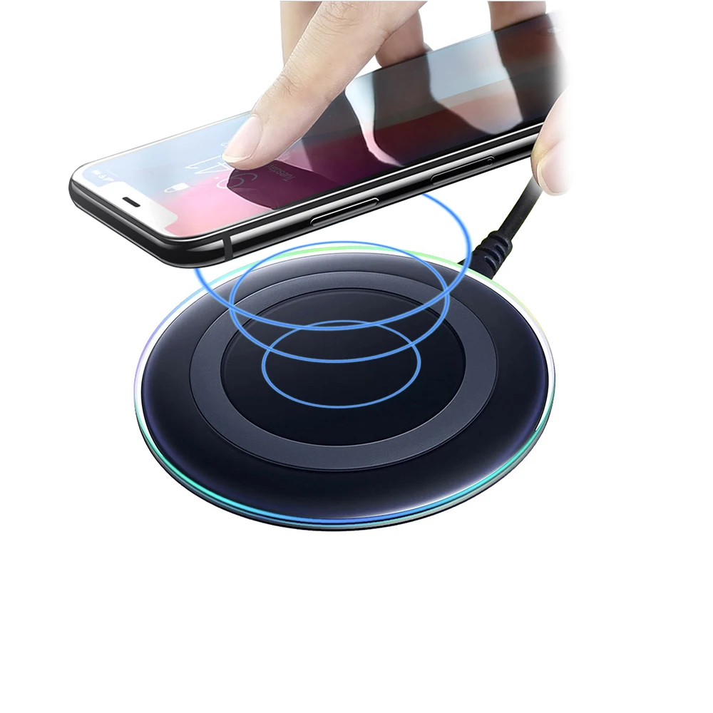 5V 2A Wireless Charger Qi Fast charge Ultra-light Charging Pad for iPhone X 8 Plus Samsung S9/S8/S8+/S7/S6 |