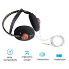 Okscc Wooden 57mm Speaker Open Voice Over-ear HiFi Stereo headphones Monitor гарнитура с 3,5 мм посеребренными кабелями