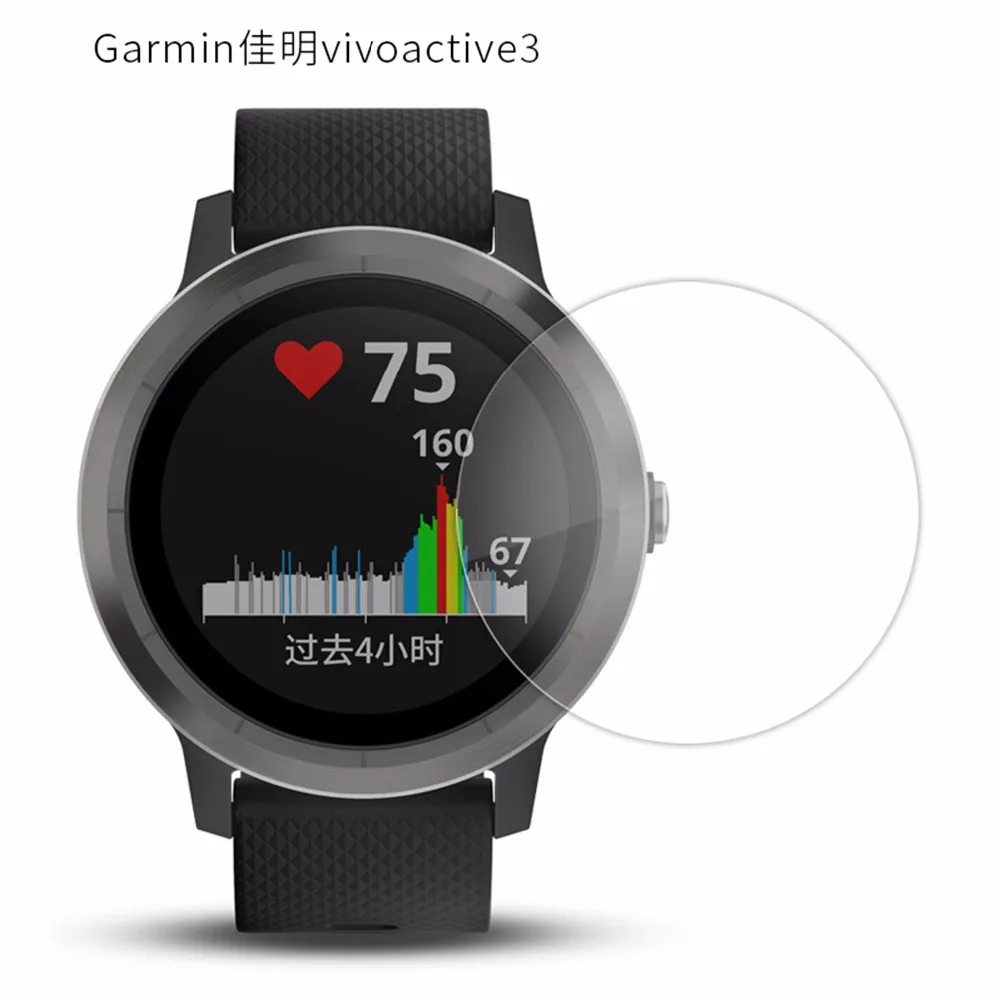 Закаленное стекло для смарт часов Garmin Vivoactive 3 9H 2.5D Высококачественная