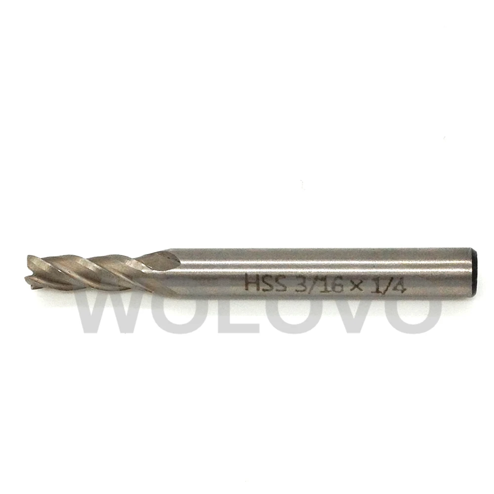 3/16 HSS CNC прямой хвостовик 4 флейты Концевая Мельница Фреза сверла|milling cutter|4 flute end
