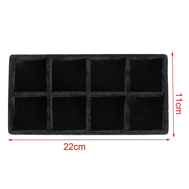 8 сетки бархат ювелирные изделия Кольцо Серьги Дисплей Коробка лоток держатель