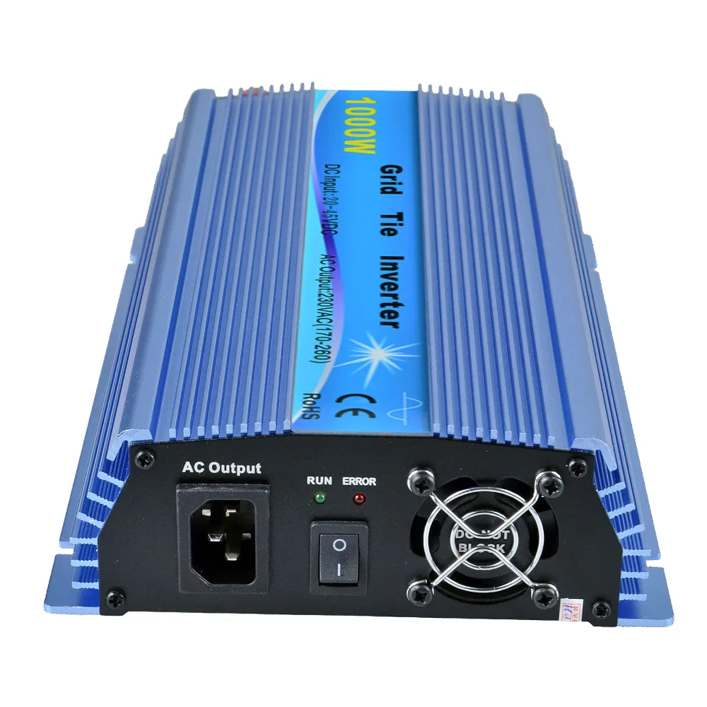 Фото 1000 Вт Сетка Tie Micro Инвертор DC20V-45 В к AC230V (190 В-260 В) чистый синусоидальный инвертор 1000 Вт Сетка Tie Micro Инвертор DC20V-45 В к AC230V (190 В-260 В) чистый синусоидальный инвертор
