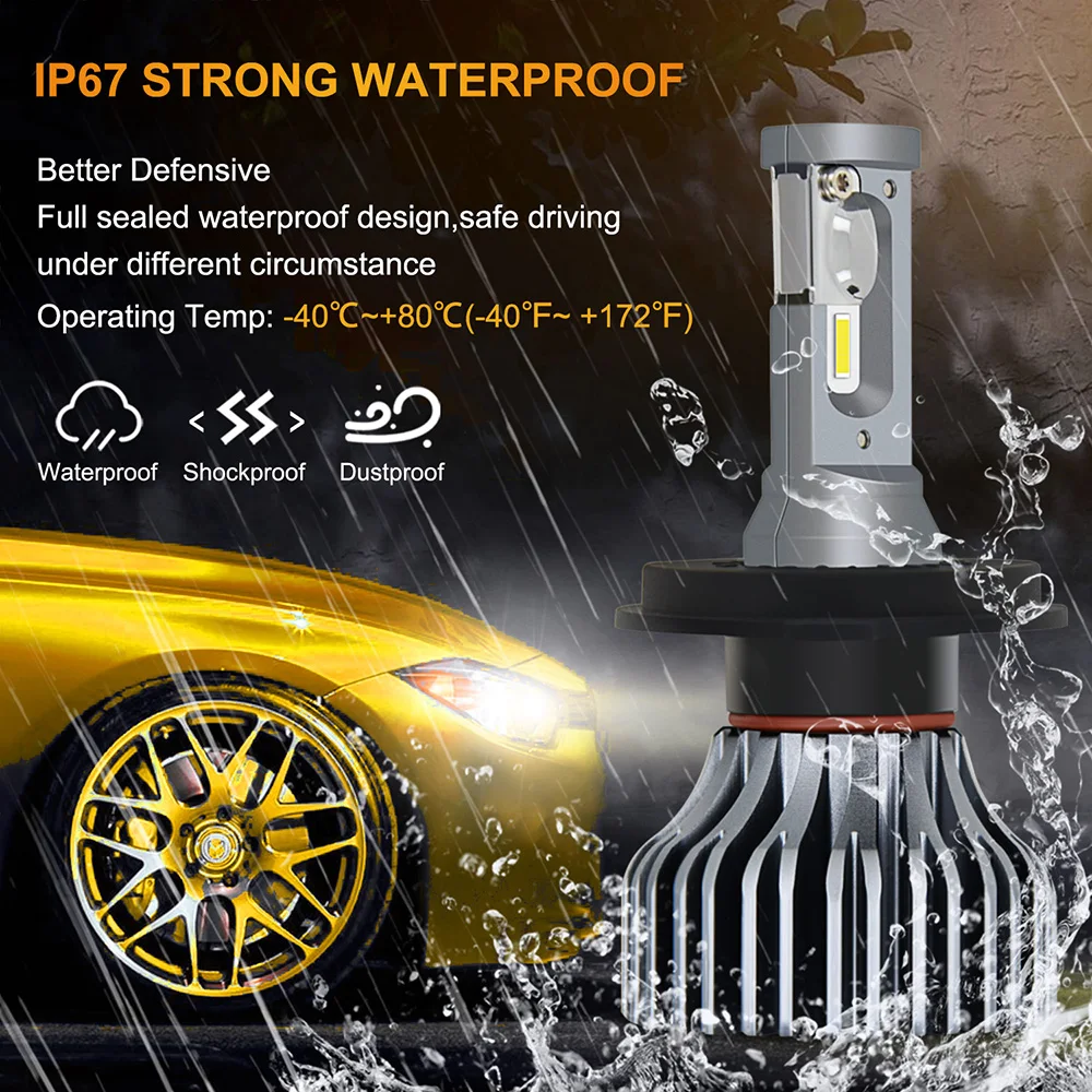 AUXITO H11 светодиодный лампы H7 H4 H9 9005 9006 9007 HB4 фар автомобиля Лампа фара для Toyota C-HR Corolla Rav4 Yaris для Avensis Camry CHR