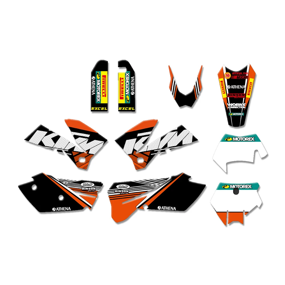 Горячая команда Графика Delcas наклейки для KTM 125 200 250 300 350 400 450 525 SXF MXC SX EXC XC 2005 2006 2007