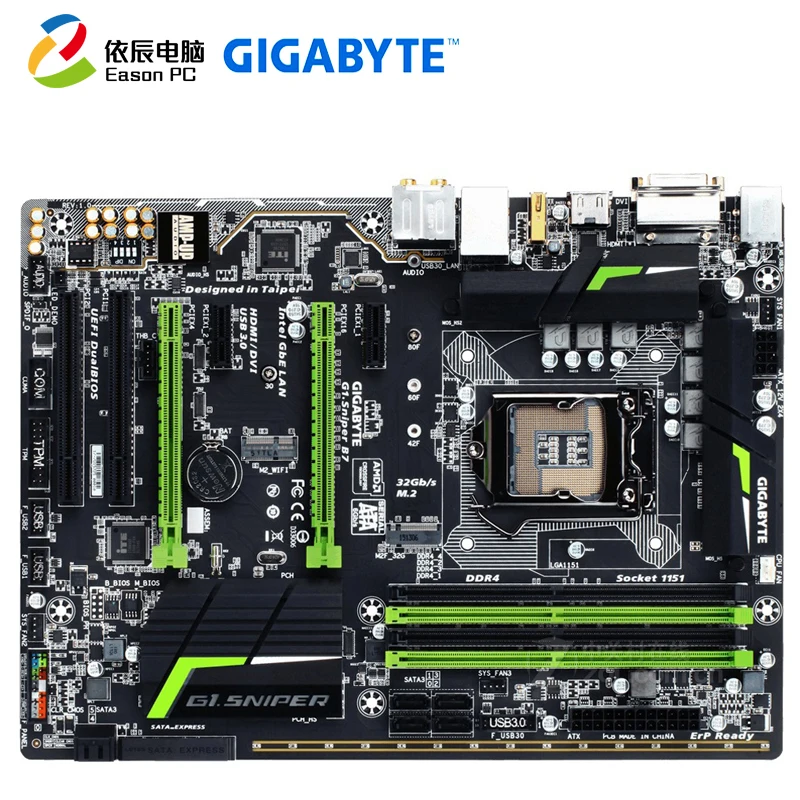GIGABYTE GA-G1.Sniper B7 настольная материнская плата LGA1151 i3 i5 i7 DDR4 64G ATX | Компьютеры и офис