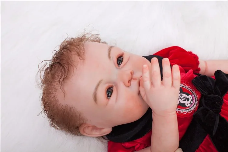 50 см bebe куклы Младенцы de Silicone девочка тело ручной рисунок игрушки для девочек boneca
