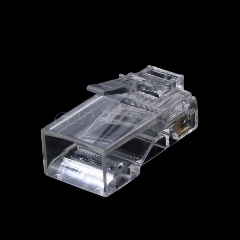 Позолоченные сетевой кабели RJ45 100 шт. модульная вилка Cat5 CAT5e разъем 8P8C utp