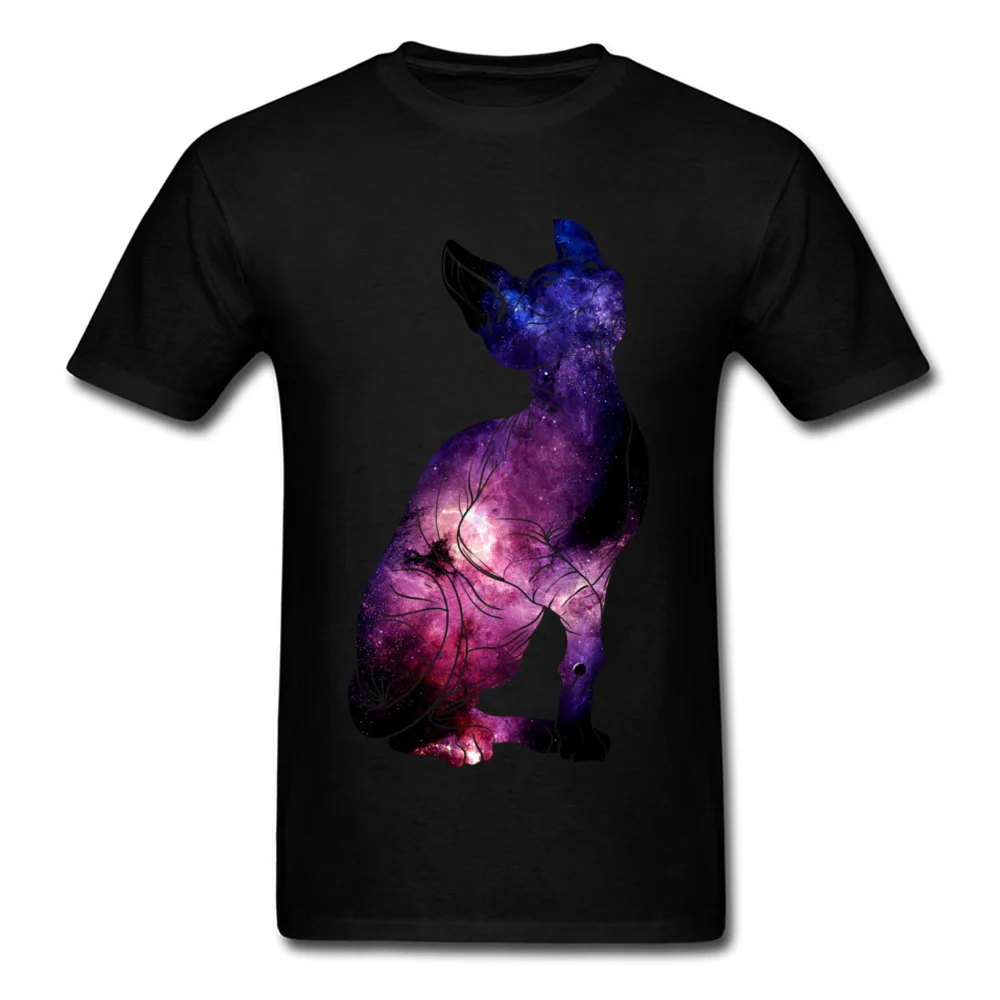 Мужская хлопковая футболка без волос Cat Universe белая канадская Футболка с принтом