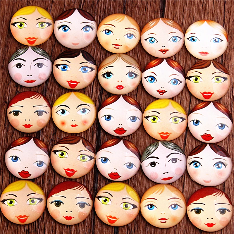 6 шт. круглый стеклянный кабошон с плоской задней поверхностью 20 мм 25 мм|Ювелирная