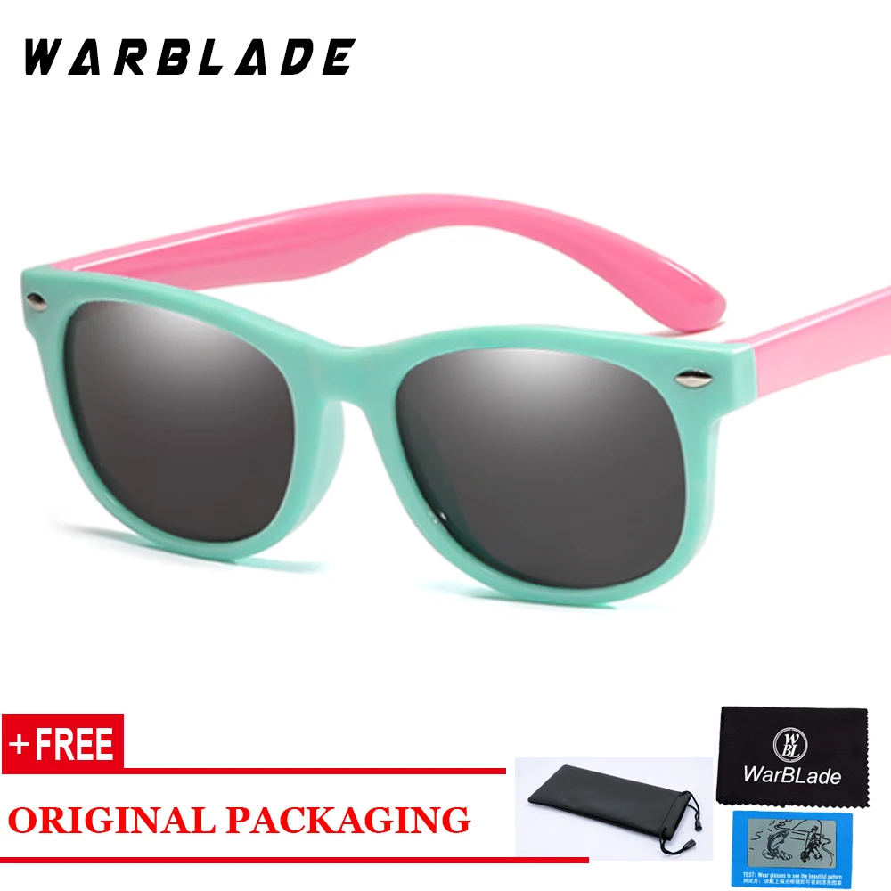green pink Nodare Модные Детские поляризованные солнцезащитные очки TR90 для мальчиков и девочек, детские солнечные очки силиконовые защитные очки детские очки UV400 Óculos - Цвет линз: green pink