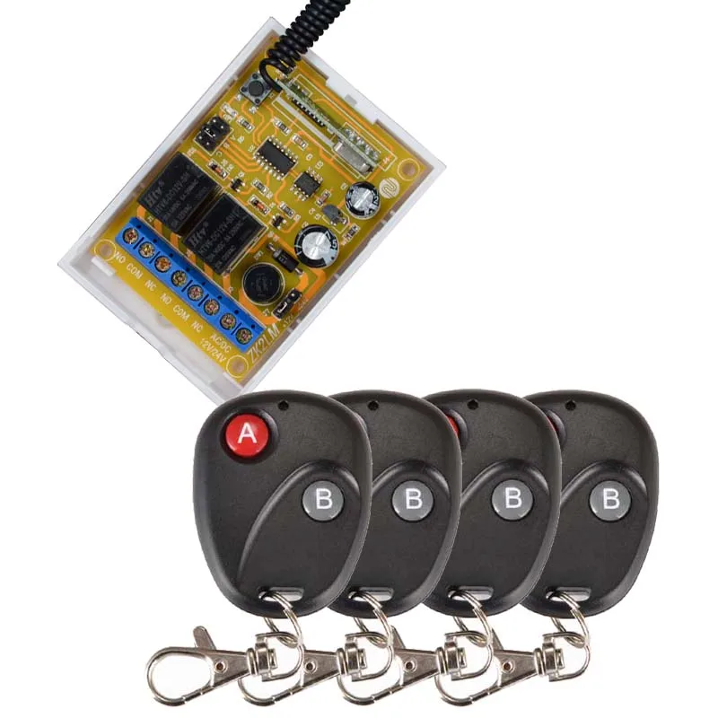 DC 12V DC 24V 10A 2CH RF беспроводной переключатель системы дистанционного управления передатчик+ 1 X Приемник обучающий код 315/433MHZ - Цвет: 4