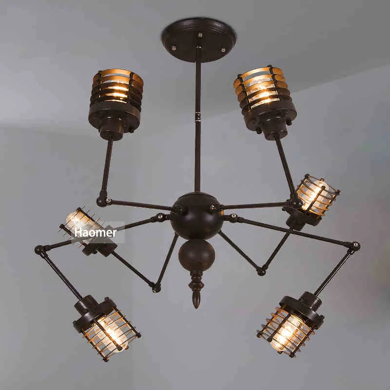 Кованая Железная деревенская Лофт стильная самодельная модельная люстра паук.