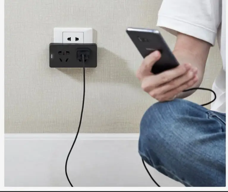 Xiaomi Mijia сетевой преобразователь беспроводной разъем питания конвертер патч-панель защита от перегрузки подходит для домашнего путешествия адаптер
