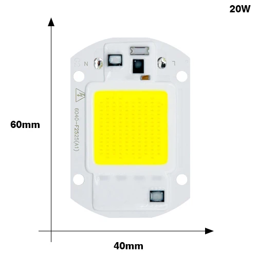 110V 20W KARWEN 6 шт./лот светодиодный COB лампа 20 Вт 30 Вт 50 Вт светодиодный Вход IP65 110 В Smart IC для уличная Светодиодная лампа прожектор холодный теплый белый - Испускаемый цвет: 110V 20W
