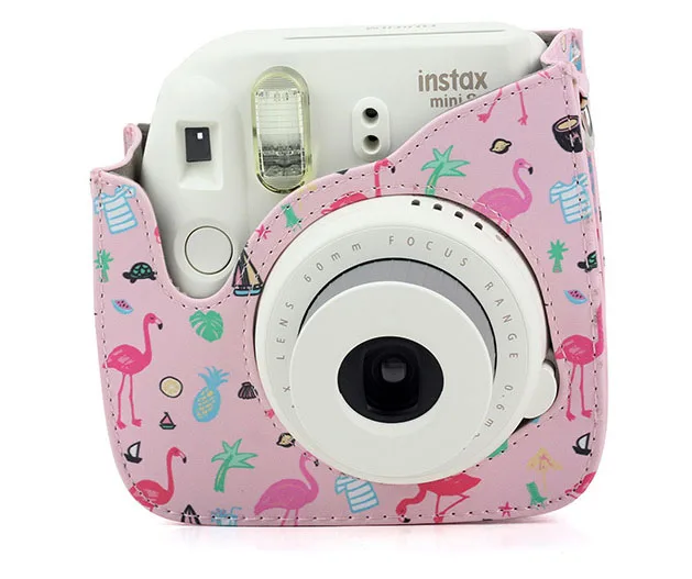 Сумка на ремне через плечо с фламинго для камеры Fujifilm Instax Mini 9 8|fujifilm instax mini 8|instax 8mini