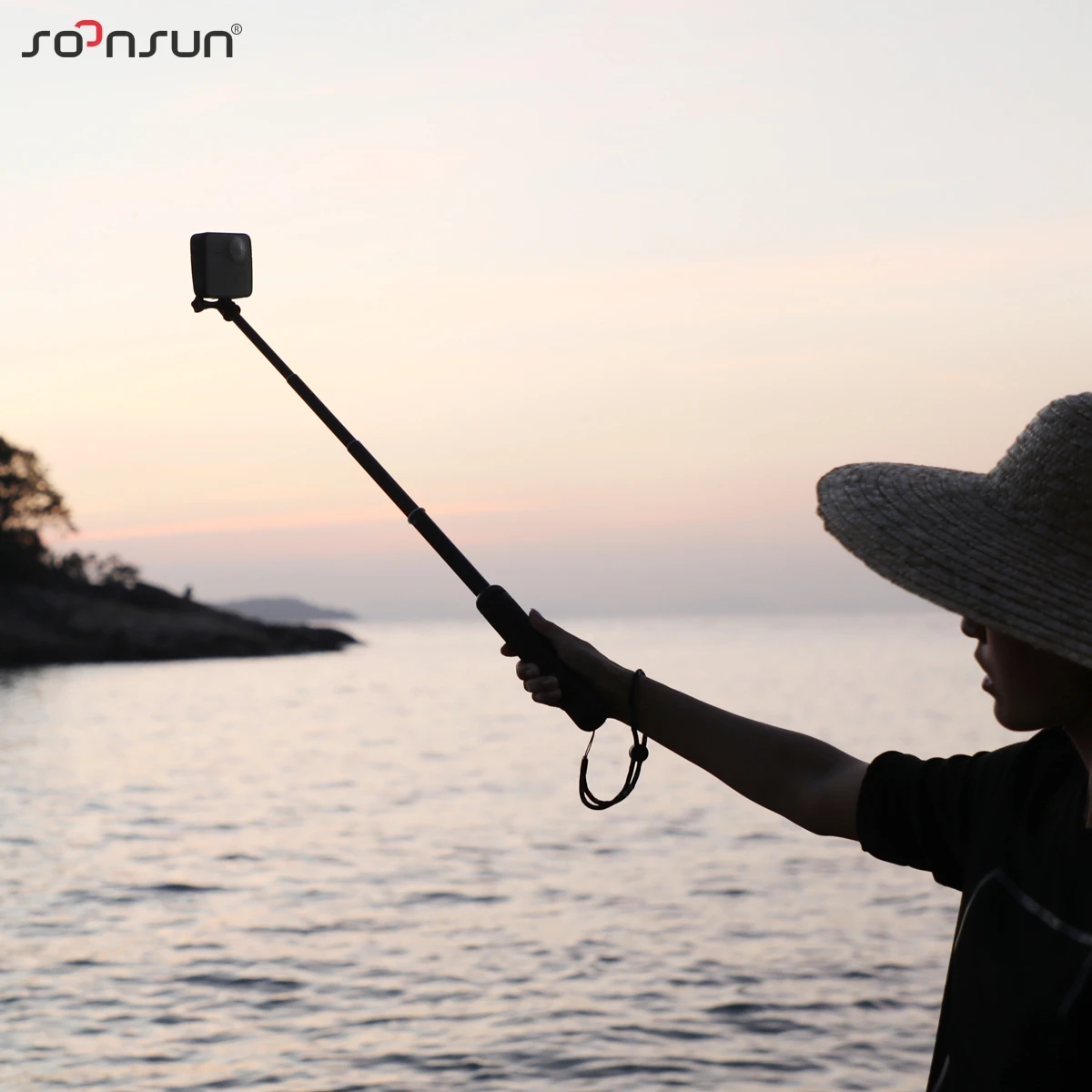 SOONSUN 3в1 складной штатив, выдвижной монопод, ручной захват, селфи-Палка для GoPro Hero 5 6 7 8 для DJI OSMO, карманные аксессуары