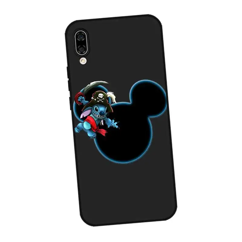 P215 Стич уникальный черный силиконовый чехол для huawei Honor 8C 8X9 10 20i V10 V20 Note10 Max Lite Magic2 |