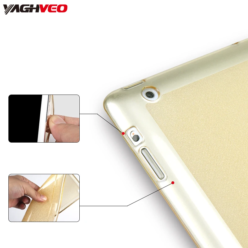 Умный чехол для iPad 2 3 4 дизайнерский мягкий ударопрочный чехол-бампер из силикона