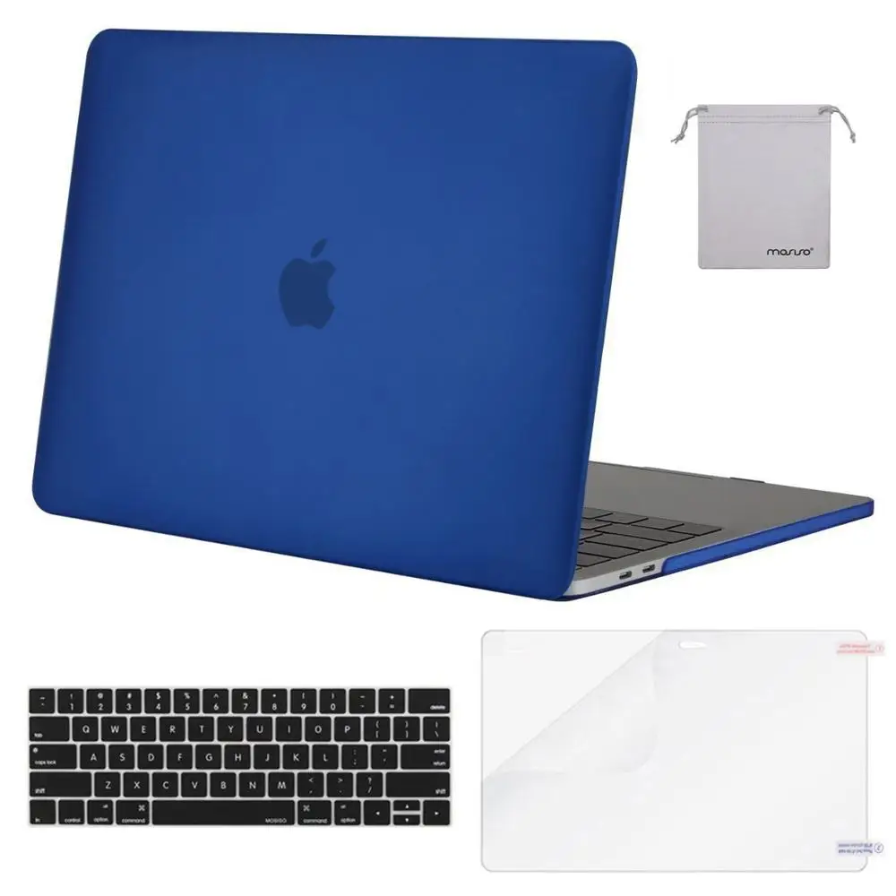 Matte Royal Blue MOSISO матовый чехол для ноутбука Macbook Pro retina Air 11 12 13 15 чехол для New Air 13 A1932 New Pro 13 15 с сенсорной панелью - Цвет: Matte Royal Blue