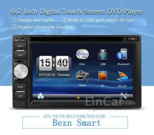 6.2 &quotдвойной Дин Стерео HD Сенсорный Экран В Тире Gps-навигация автомобильный DVD