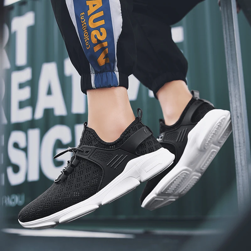 20 Summer New Men Shoes Light Breathable Mesh Large Size Run Casual Hollow Increase Walking Lace-up Sandalmen Sneakers | Обувь