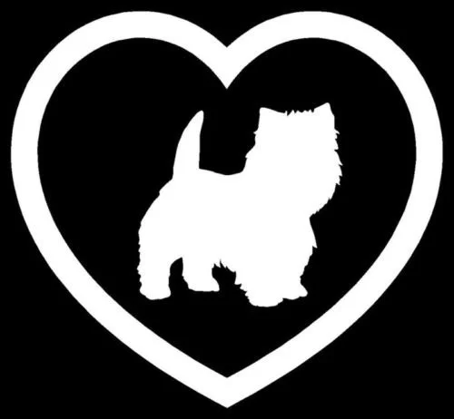 Наклейка Westie в виде сердца терьер собака щенок окно Виниловая наклейка 8 75X9 5 см |