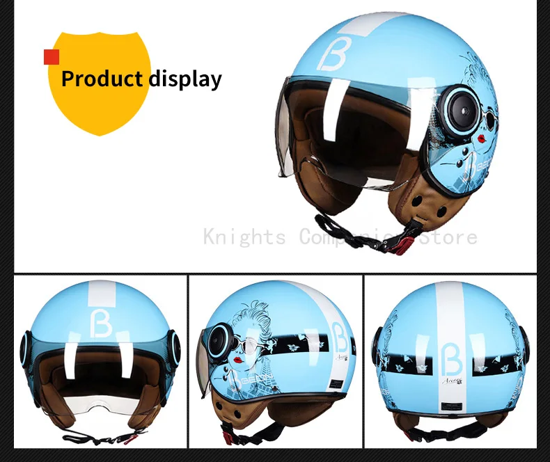 BEON moto rcycle скутер шлем 3/4 с открытым лицом halmet moto cross винтажный мотоциклетный шлем Casco moto cicleta Capacete 110b