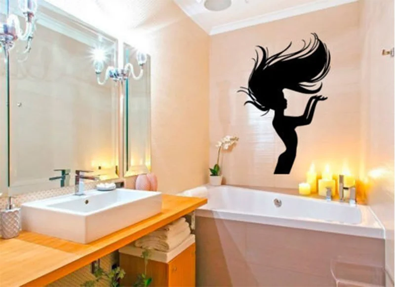 Бесплатная доставка новые наклейки на стену виниловые Стикеры женская модель