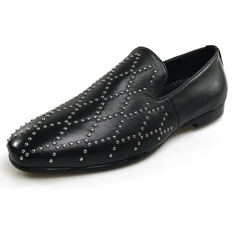 GRIMENTIN Модная брендовая мужская повседневная обувь из натуральной кожи черная