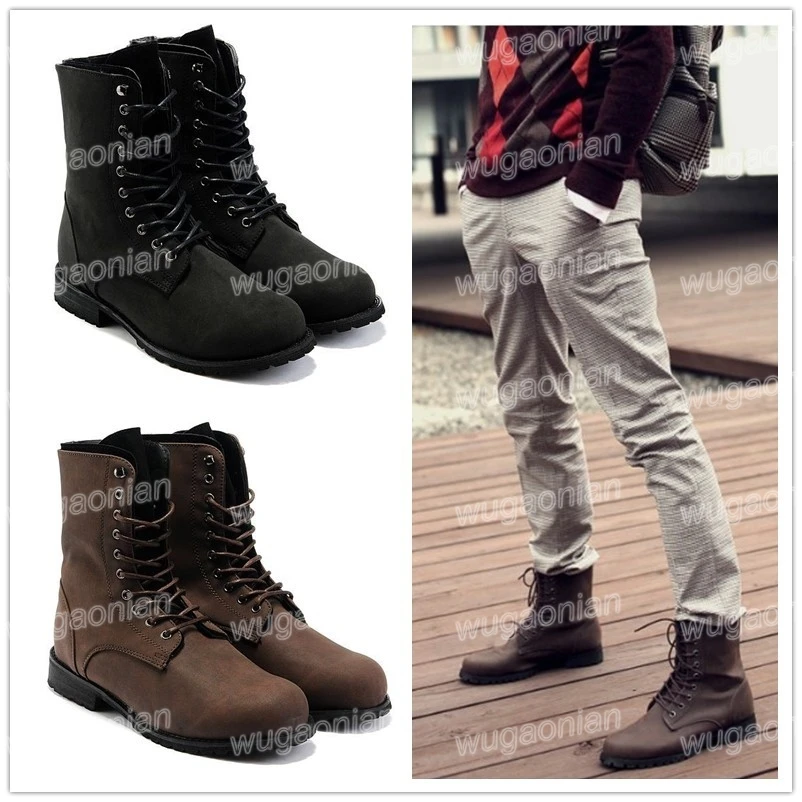 Retro Combat Boots Winter England-style 