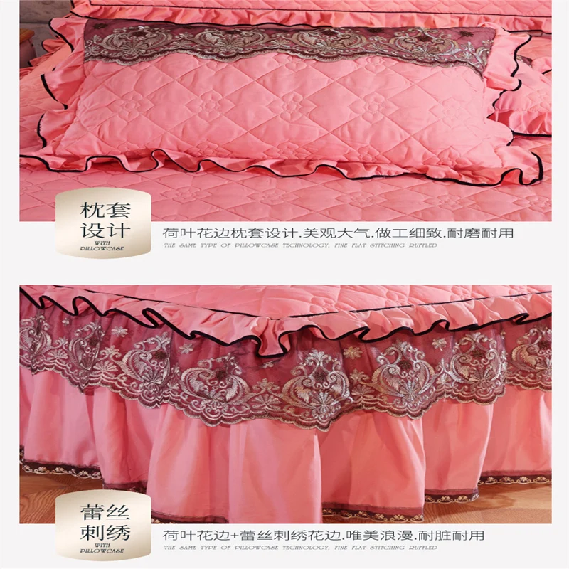 2/3 шт. наволочки для постельного белья с кружевом|Покрывало| |