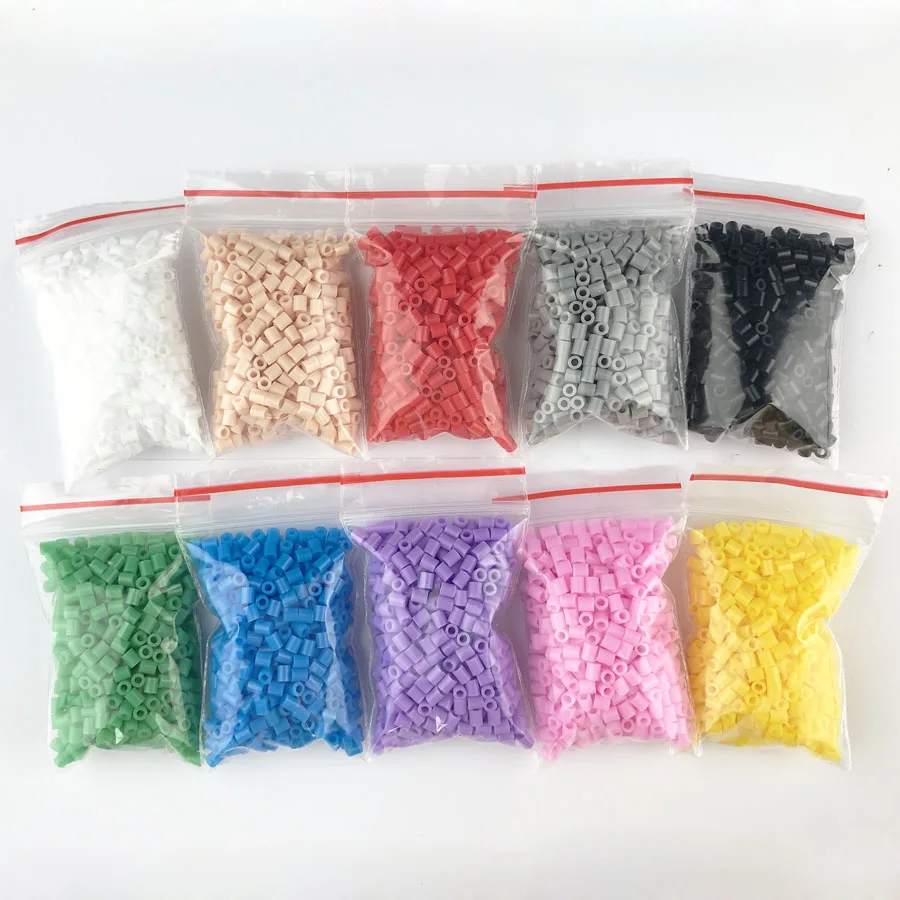10 colors Мини 2,6 Хама бусины 10-80 цветов PUPUKOU бисер образование perler игрушка предохранитель бисера головоломки 3D для детей - Цвет: 10 colors