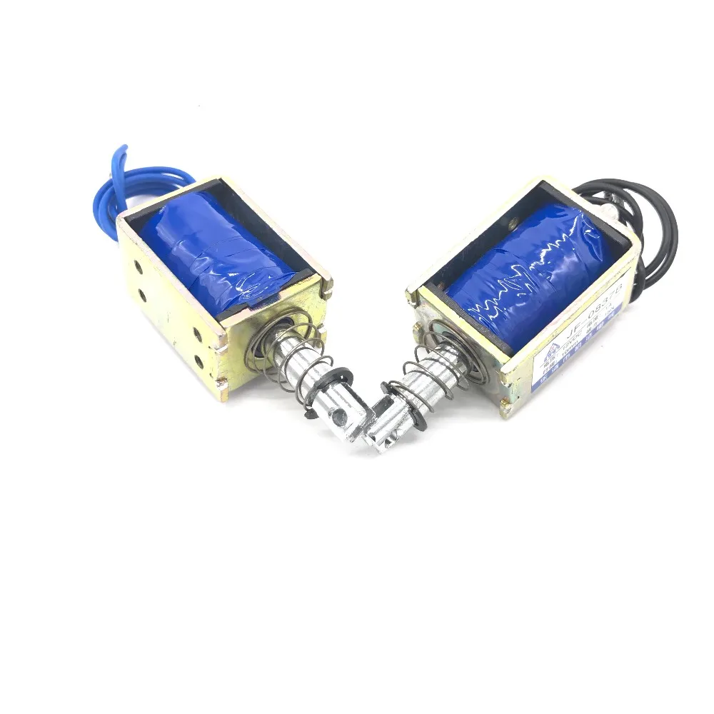 Вытяжной Тип JF-S0837B DC 6V 12V 24V линейный соленоид Электромагнит 1A сила 15N путешествие