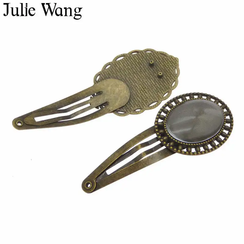 Julie Wang античные бронзовые заколки для волос пустая основа соответствующий