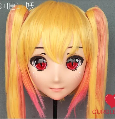 MASK24 NEW-27) реалистичные вечерние куклы для Хэллоуина BJD маска-Аниме Косплей киг аниме силиконовые маски косплей Кигуруми крест комод - Цвет: MASK24