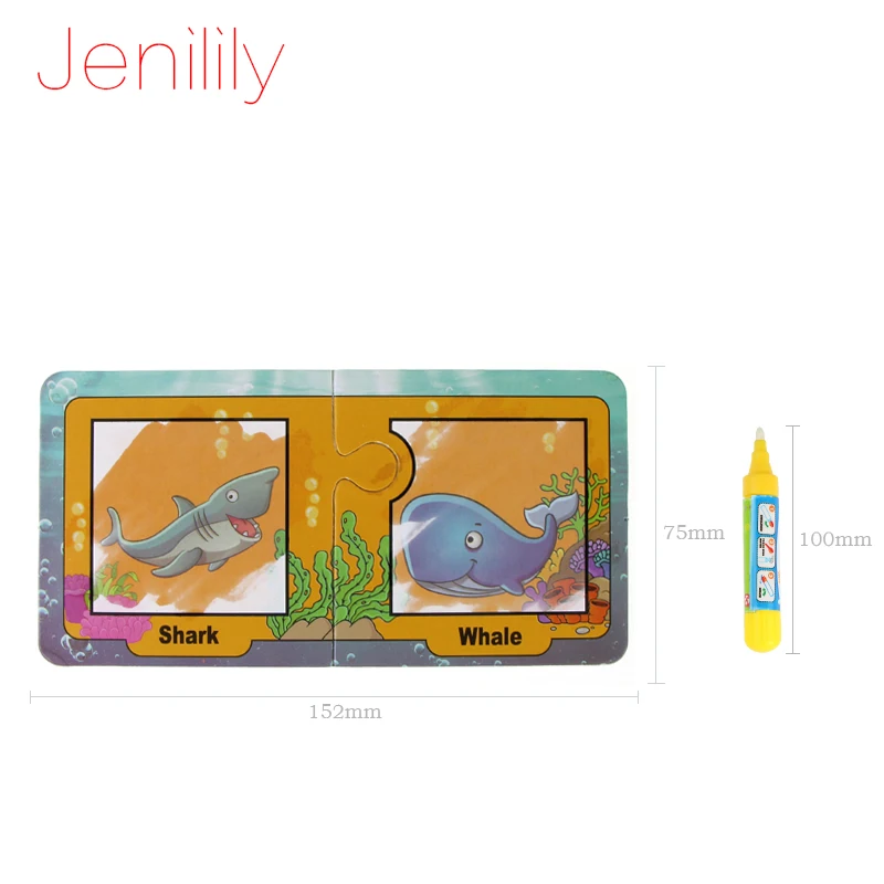 Игрушки для рисования Jenilily раскраска морские жизненные слова карточка книга