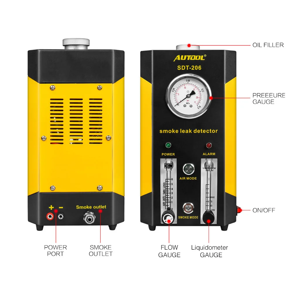 Mr Cartool Новый SDT-206 автомобиля дымовые машины утечка Определитель автомобильный