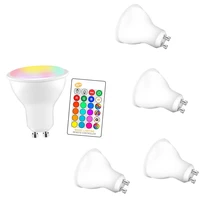 5pcslot dimmable 8w led spotlight light rgbw gu10 e27 mr16 led spotlight bulb with 24keys remote controller ac85 265v rgb lamp