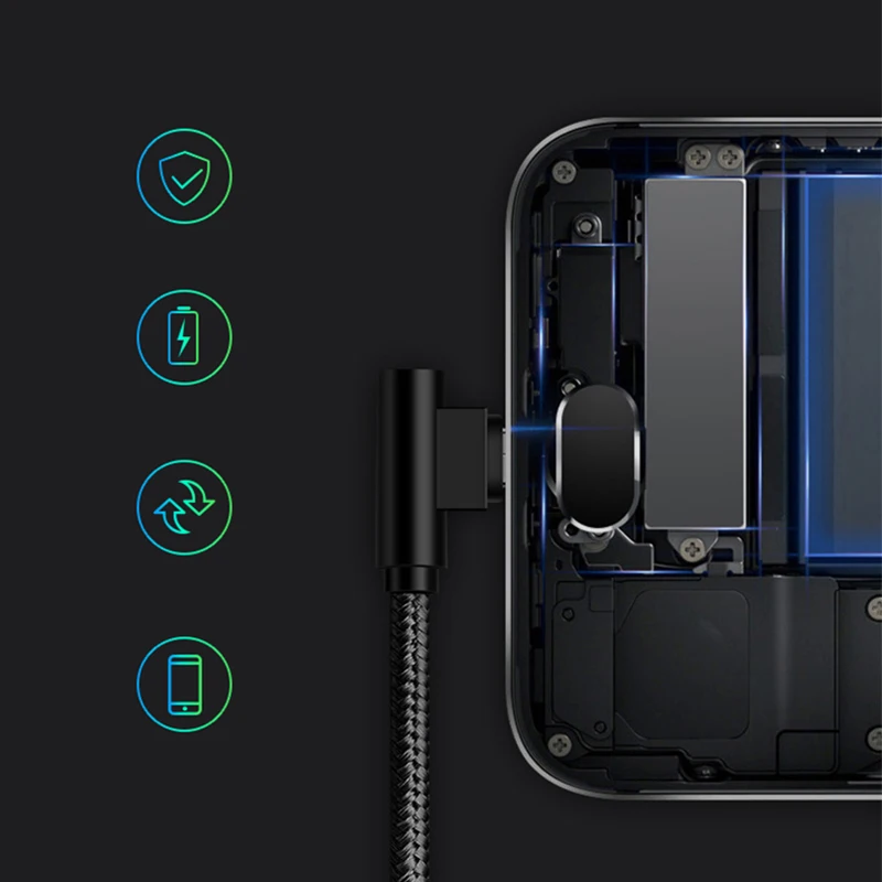 Провод для быстрой зарядки для iPhone, провод для телефона, кабель USB с гибкой вилкой, быстрое зарядное устройство для type-C Andriod Micro USB