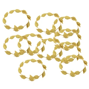 Венок из Лавра Римский, греческий, 10 шт., богиня головная повязка с золотыми листьями, Летний Пляжный, Свадебный, аксессуары для волос, подарок