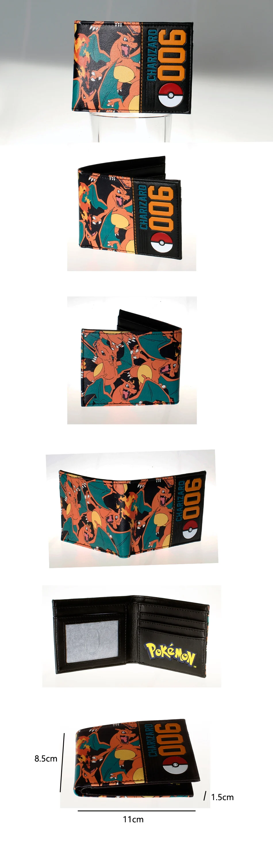 Pokemon Charizard кошелек женский кошелек DFT-1546