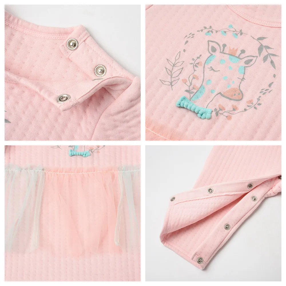 Balabala/мягкие хлопковые комбинезоны с юбкой пачкой для маленьких девочек