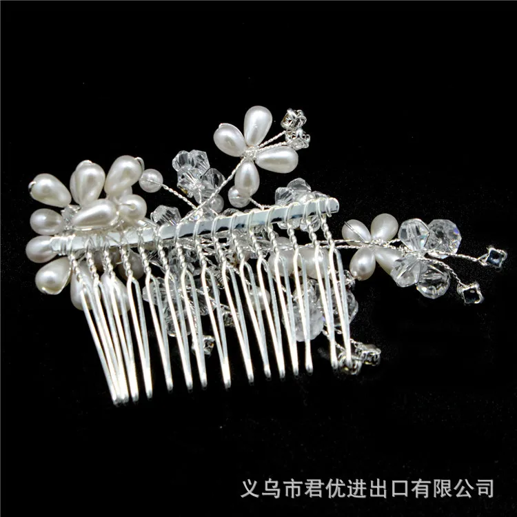 Свадебная расческа для волос с кристаллами и жемчугом свадебная головка корона |