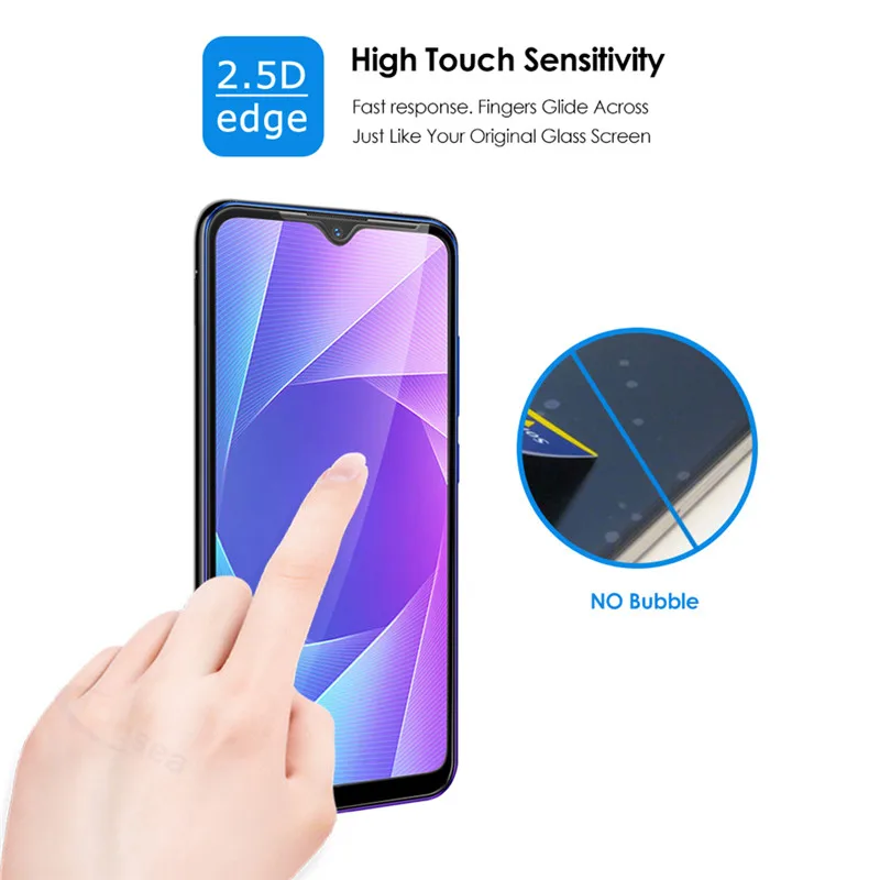 Qosea телефон Экран протектор для Realme 3 Pro закаленное стекло 9 H ультра-тонкий белый